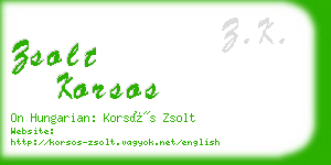 zsolt korsos business card